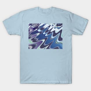 blue and purple abstract waves T-Shirt